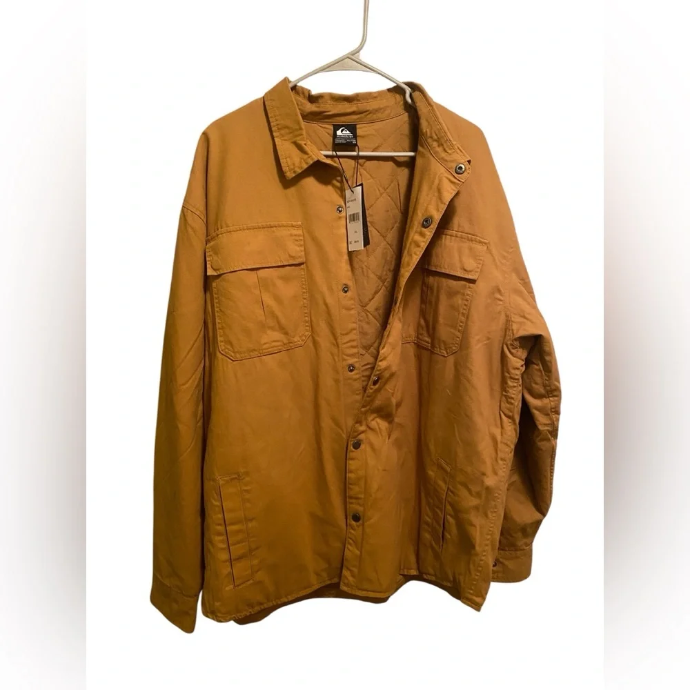 Quiksilver Men's Brown Shirt Jacket. Size XXL. New with tags - Picture 8 of 9